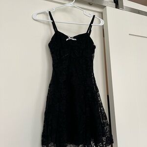 SHEIN Black Lace Mini Dress